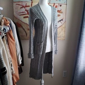 Long grey cardigan